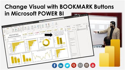 Change Visual with Bookmark Buttons in Power BI .